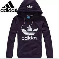 adidas mode coton jacket hoodie hommes et femmes violet blanc